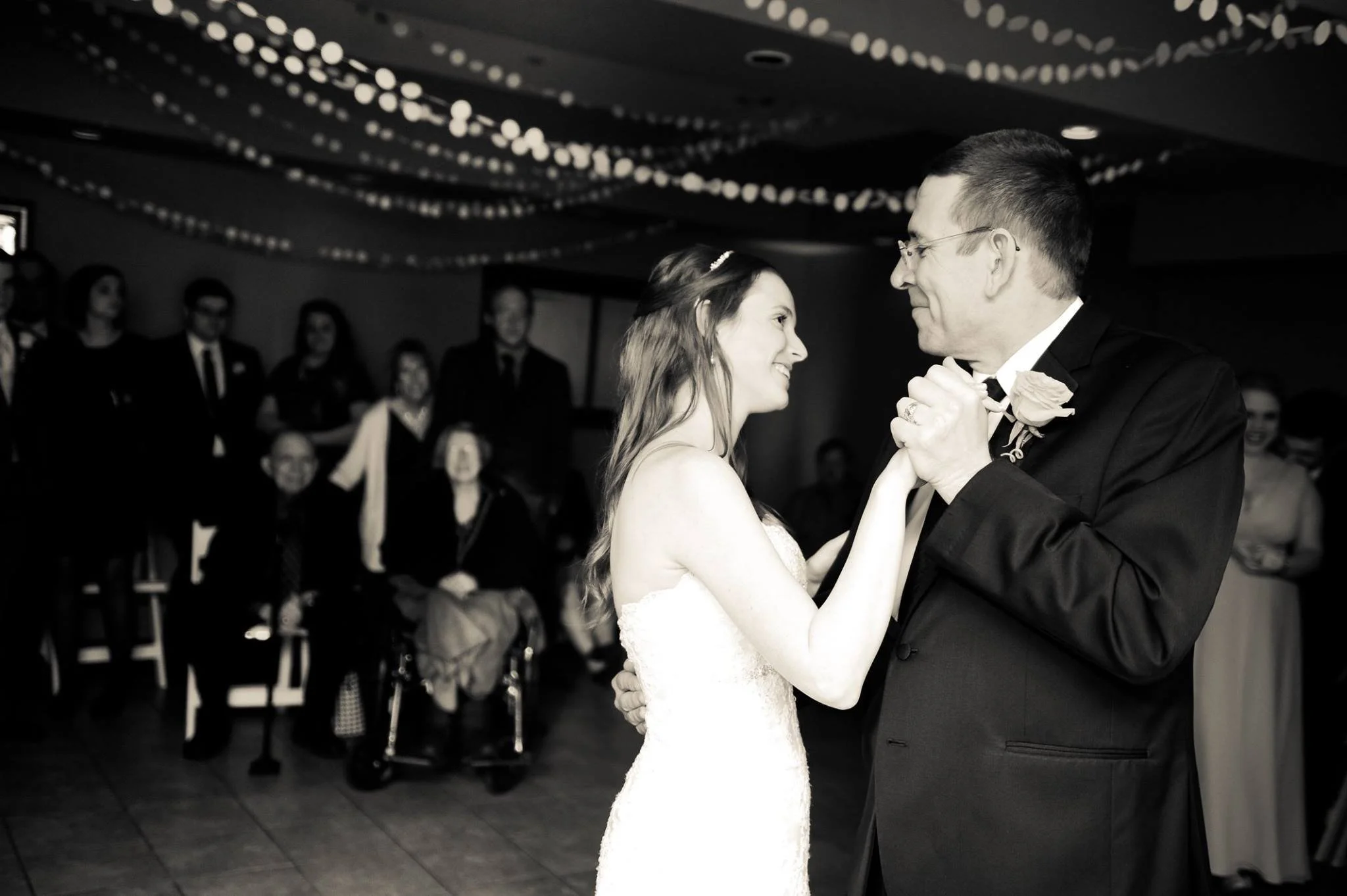 Dr. Jenny Shields dancing with her father Todd E. Daer